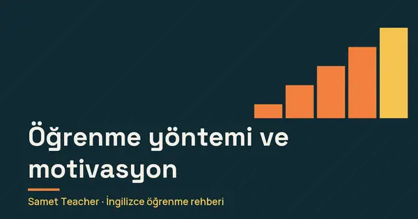 Öğrenme yöntemi ve motivasyon: Samet Teacher İngilizce öğrenme rehberi